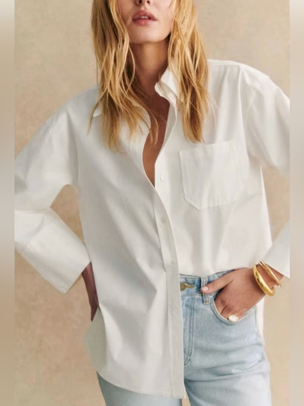 Sezane Chemise Bilma in Ecru Size 4 - Picture 1 of 4